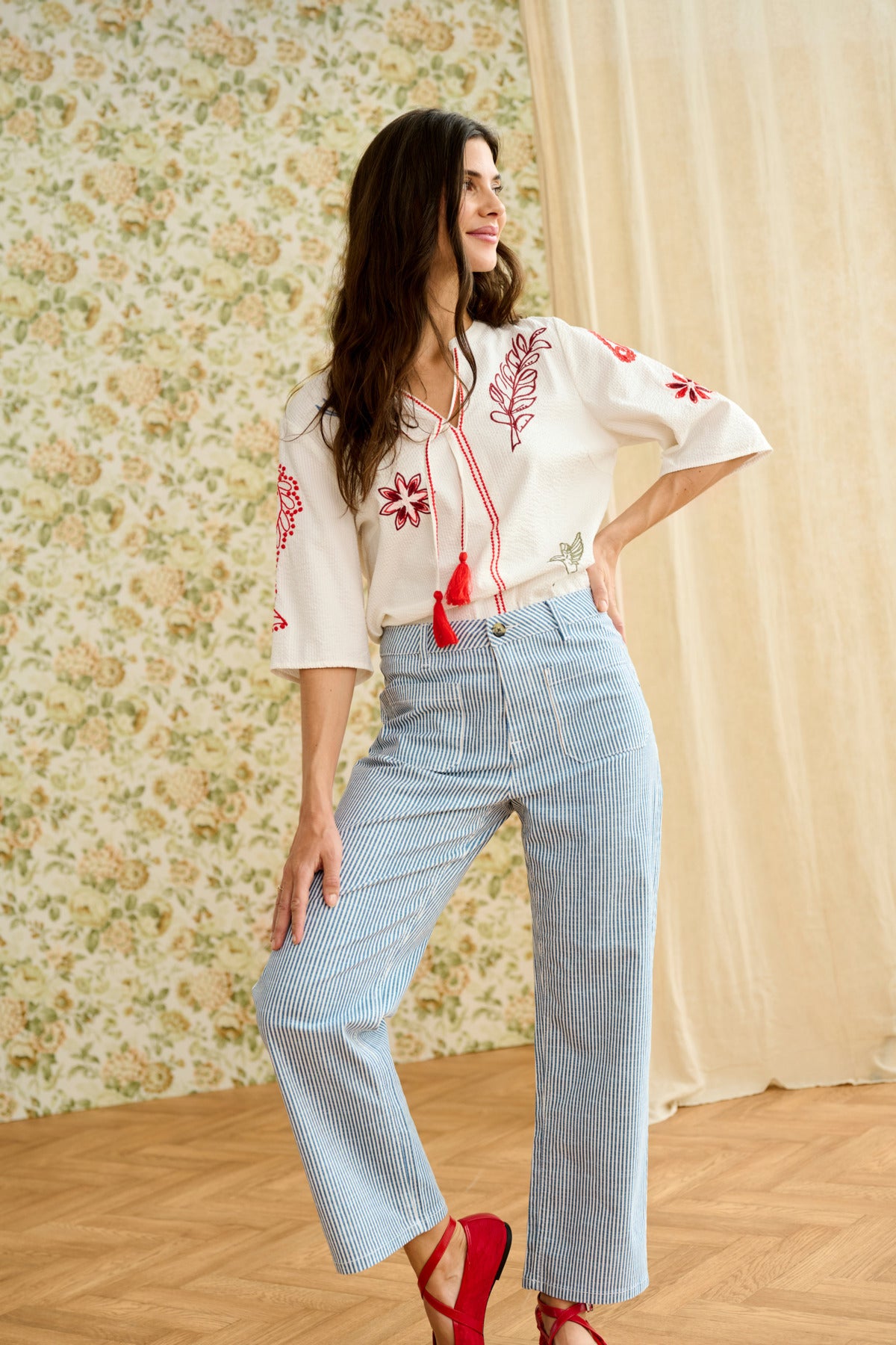 Cream Clothing Berta 7/8 Twill Audrey Fit Jeans in Horizon Blue Milkboy