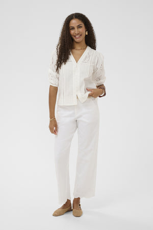Cream Clothing Signe Blouse in Snow White