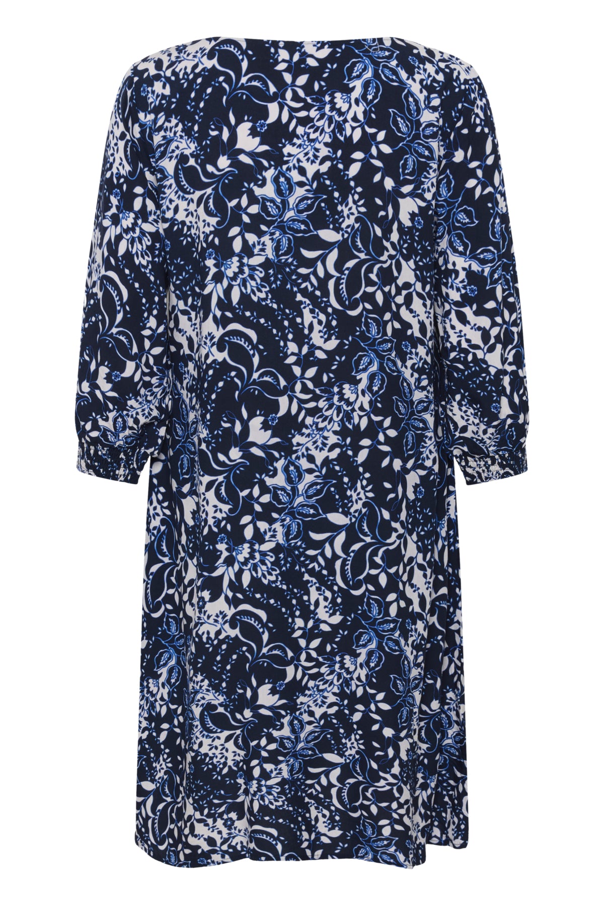 Cream Clothing Tiah Short Dress in Navy Blue Toile