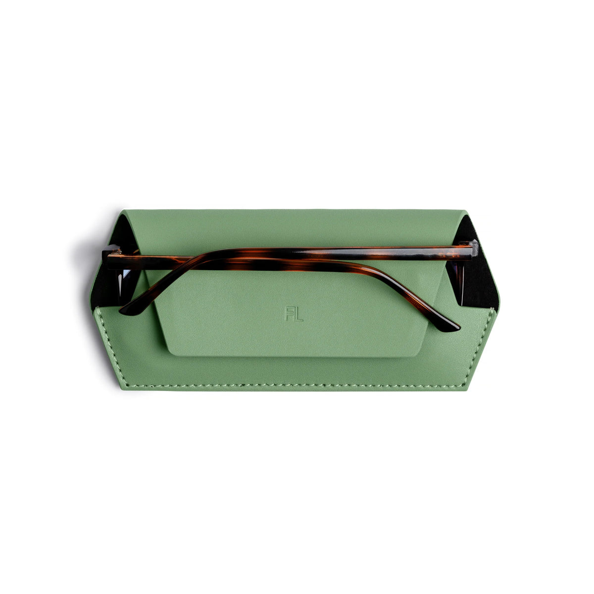 FOX and LEO Slimline Glasses Case in Sage
