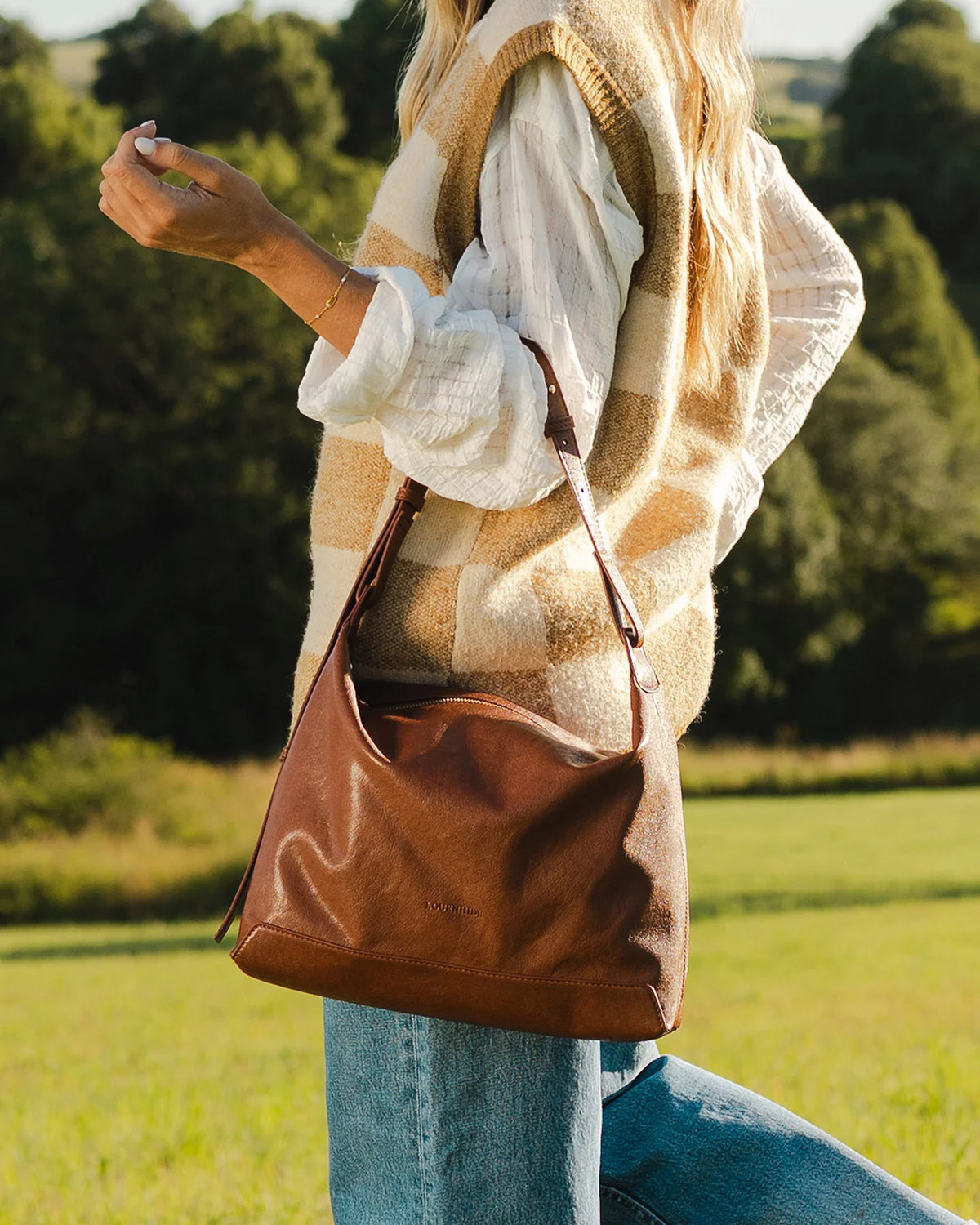 Louenhide Helena Shoulder Bag in Cognac