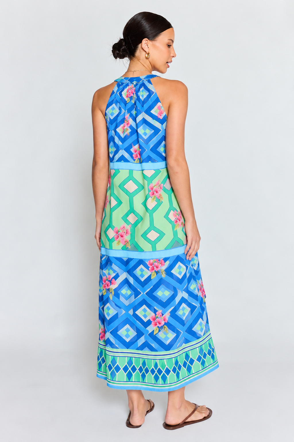 LULALIFE Bella Vista Maxi Dress in Blueberry