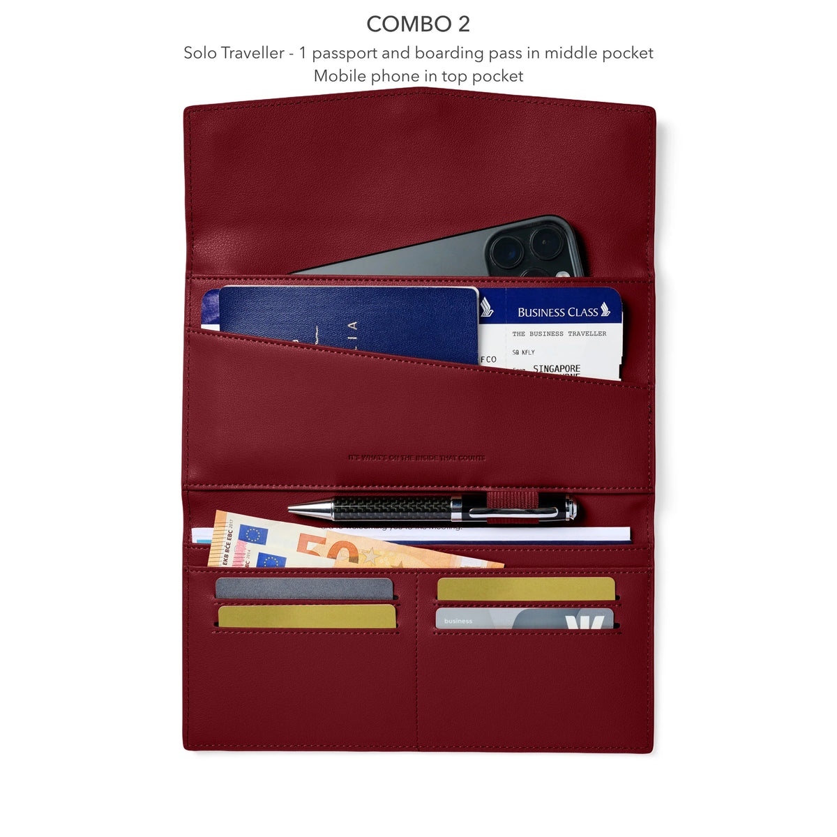 FOX and LEO The Traveller in Burgandy