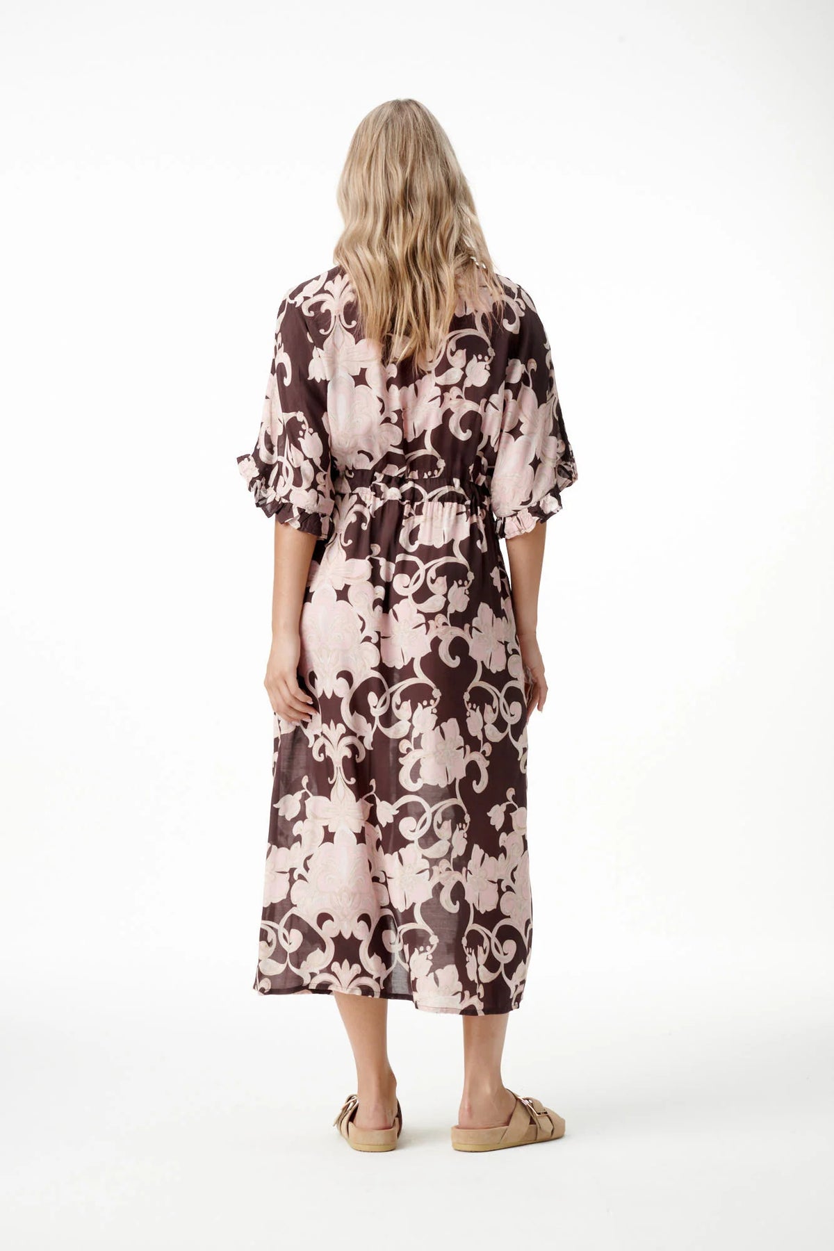 oneseason Jasmine Baroque in Blush Cotton Viscose