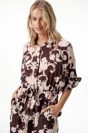oneseason Jasmine Baroque in Blush Cotton Viscose