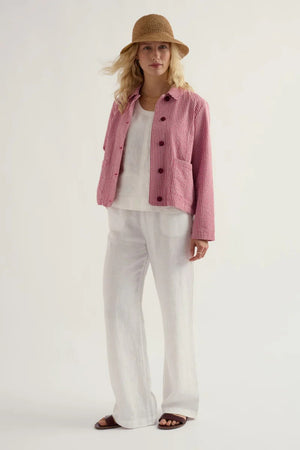 Seasalt Cornwall Camon Downs Jacket in Gingham Scarlet
