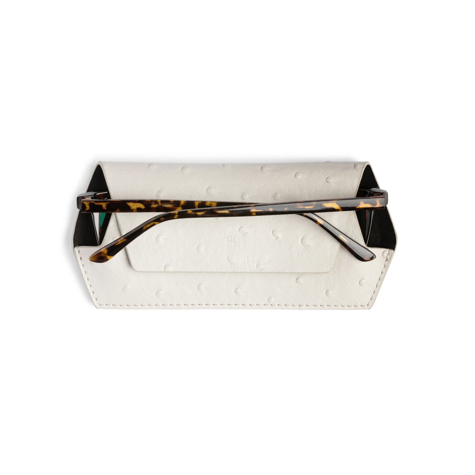 FOX and LEO Slimline Glasses Case in Ostrich Stone