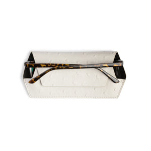 FOX and LEO Slimline Glasses Case in Ostrich Stone
