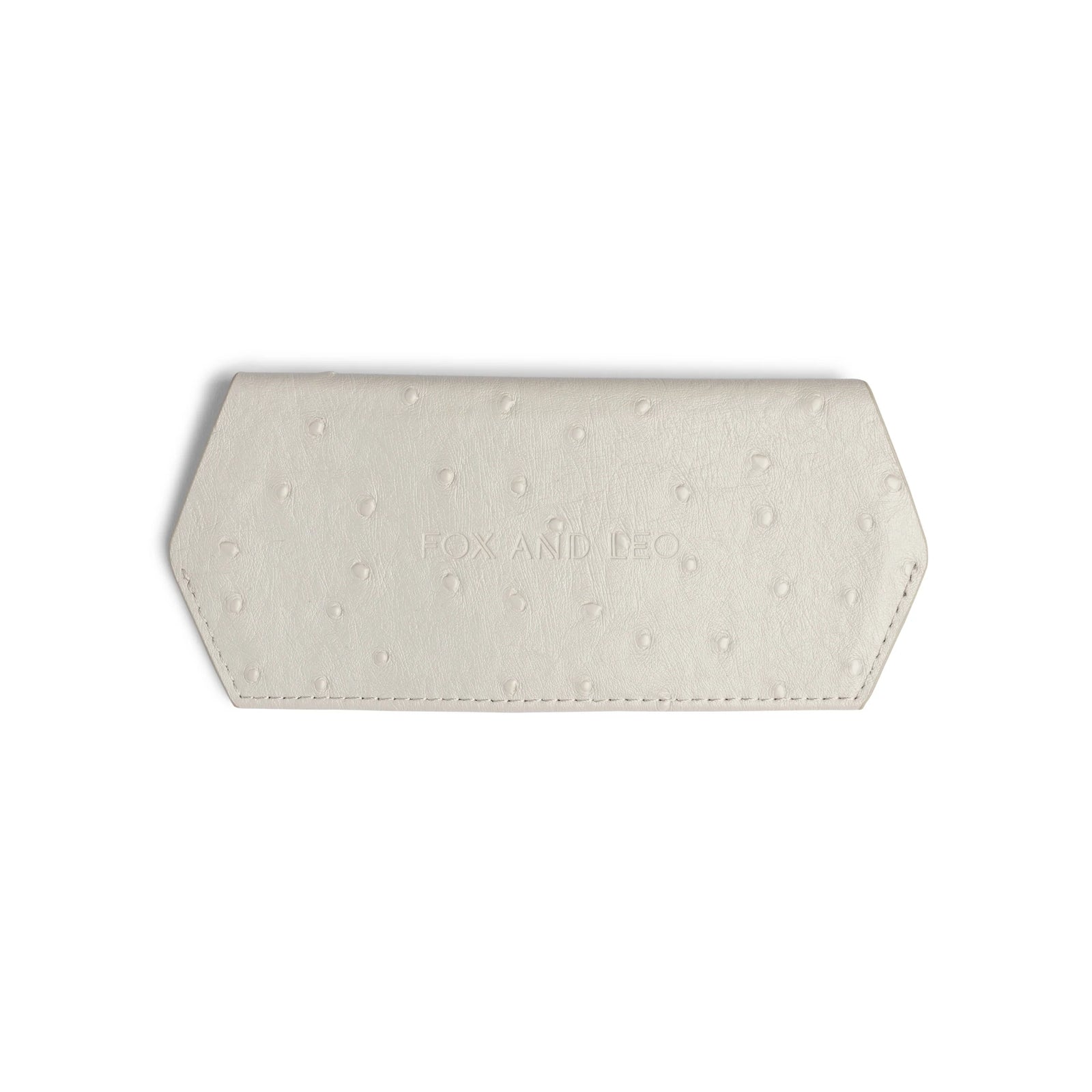 FOX and LEO Slimline Glasses Case in Ostrich Stone