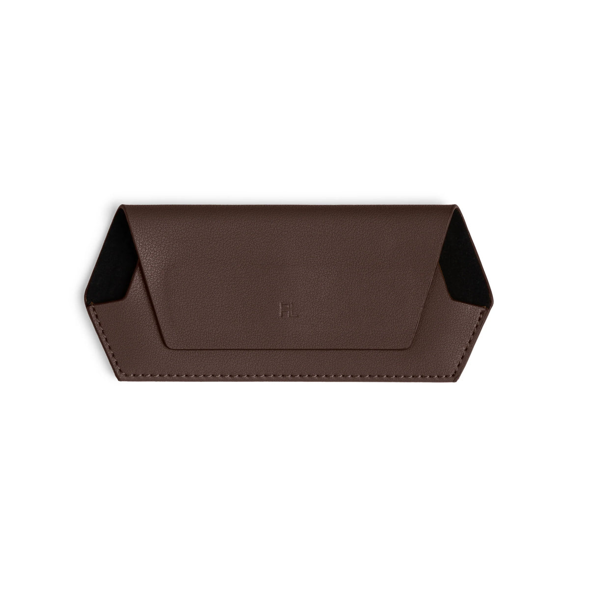 FOX and LEO Slimline Glasses Case in Chocolate