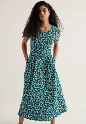 Seasalt Cornwall Veronica Dress in Indigo Leaf Dark Wreckage