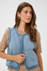 Cream Clothing Rina Waistcoat in Duncan Medium Blue Denim