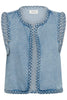 Cream Clothing Rina Waistcoat in Duncan Medium Blue Denim
