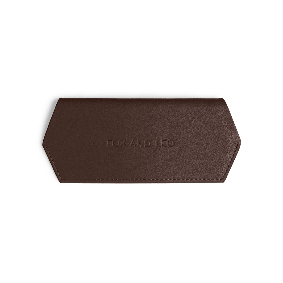 FOX and LEO Slimline Glasses Case in Chocolate