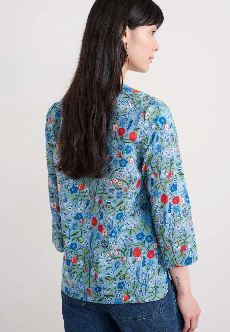 Seasalt Cornwall Watercolour Sketch Top in Still Life Sea Holly