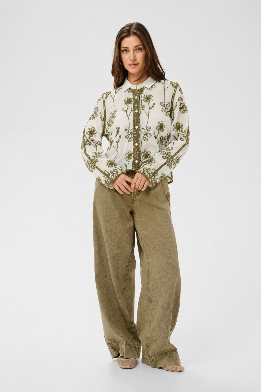Cream Clothing Leila Shirt in Snow White