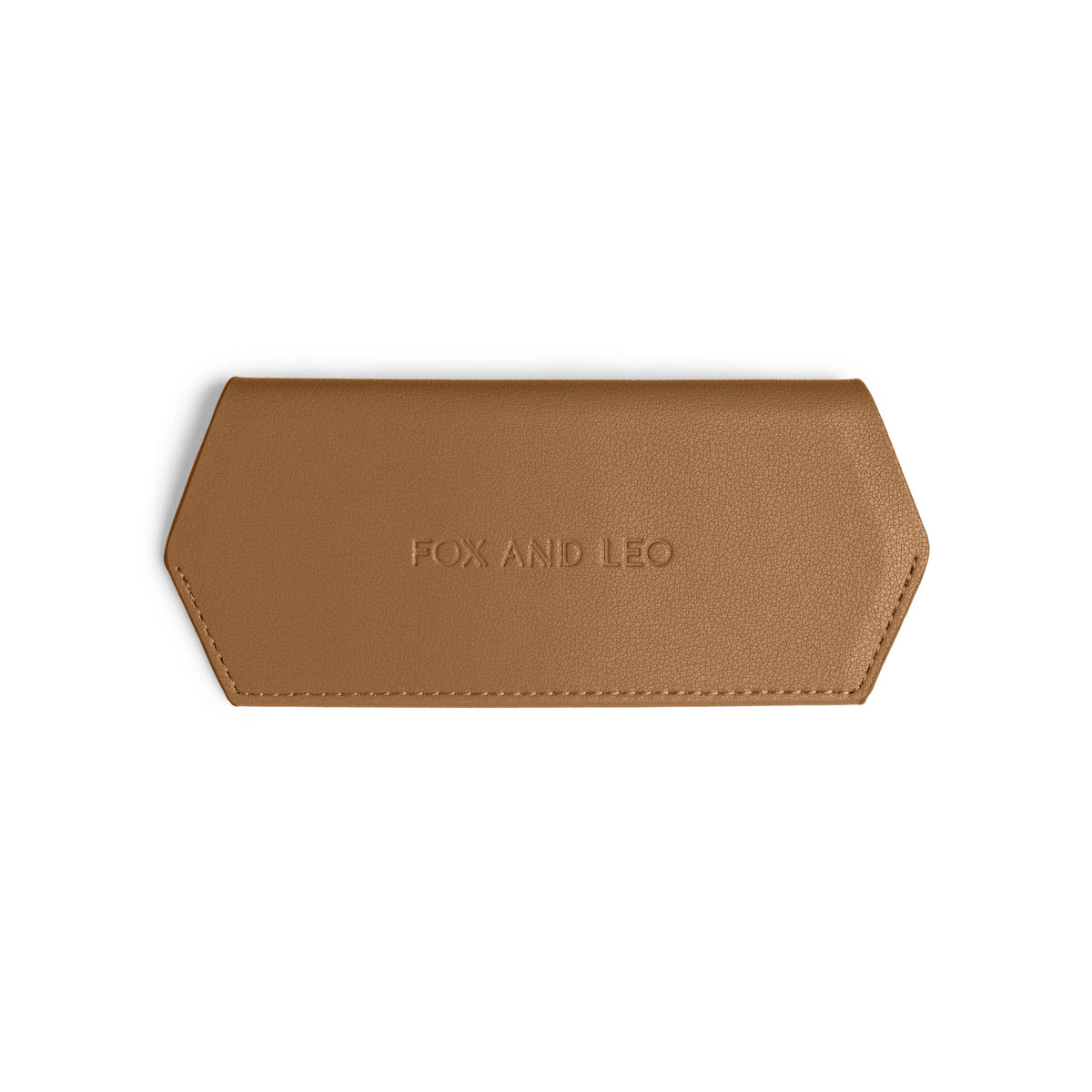 FOX and LEO Slimline Glasses Case in Tan
