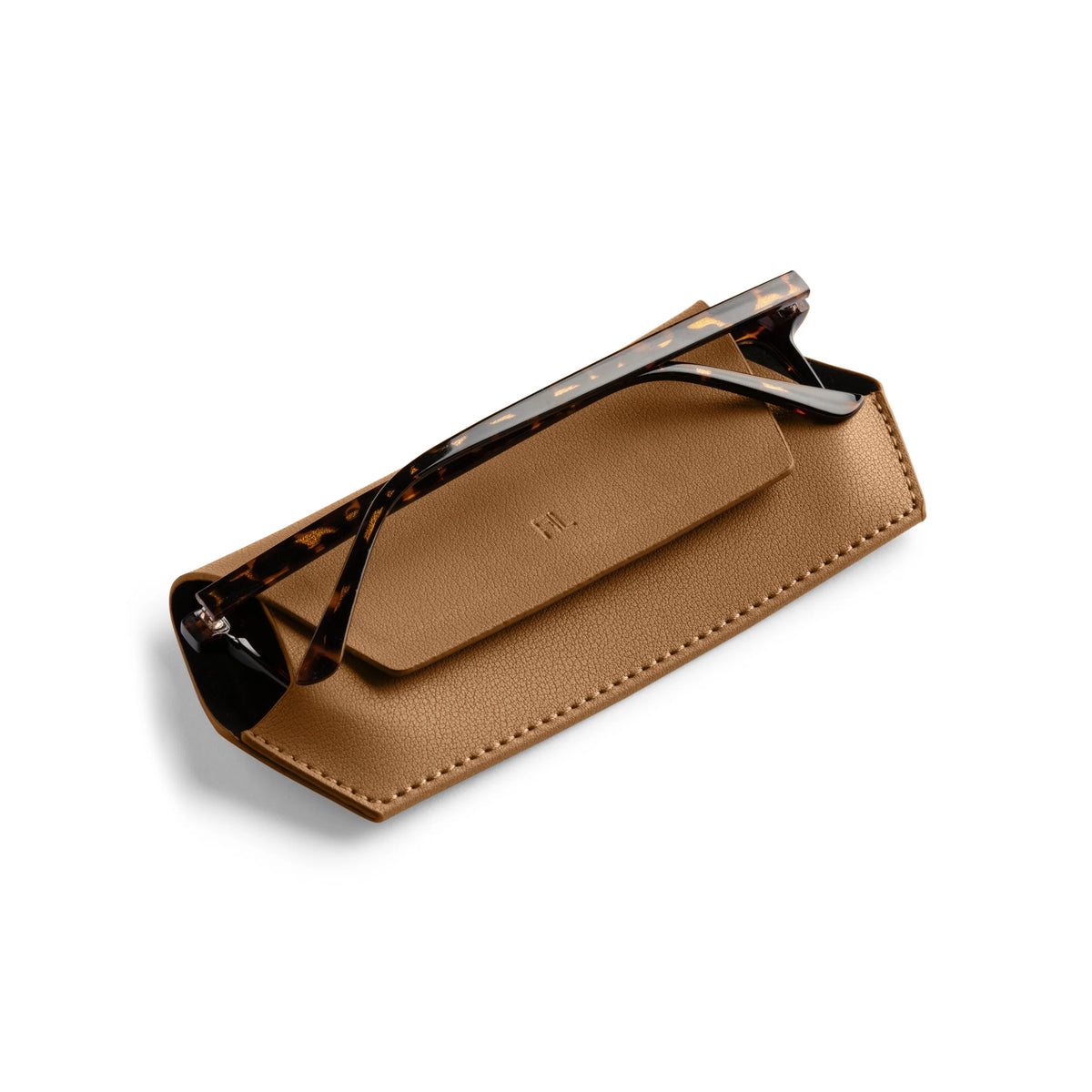 FOX and LEO Slimline Glasses Case in Tan