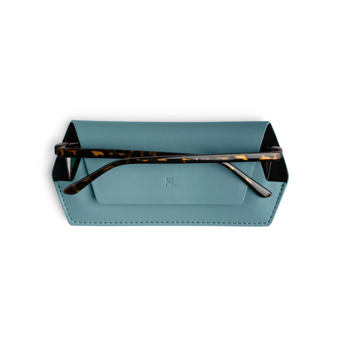 FOX and LEO Slimline Glasses Case in Teal