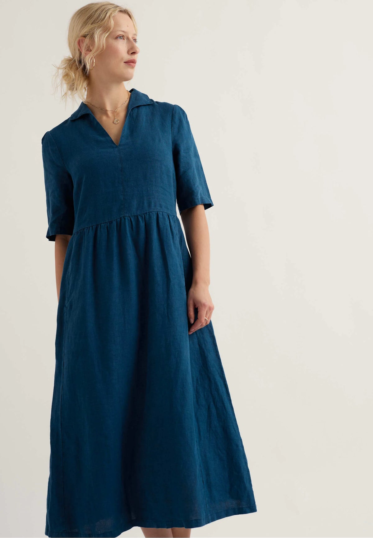 Seasalt Cornwall Fen Violet Dress in Ocean Drift