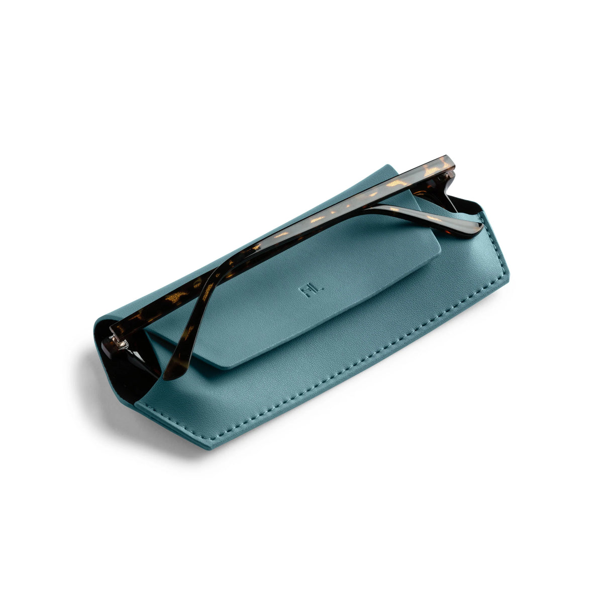 FOX and LEO Slimline Glasses Case in Teal