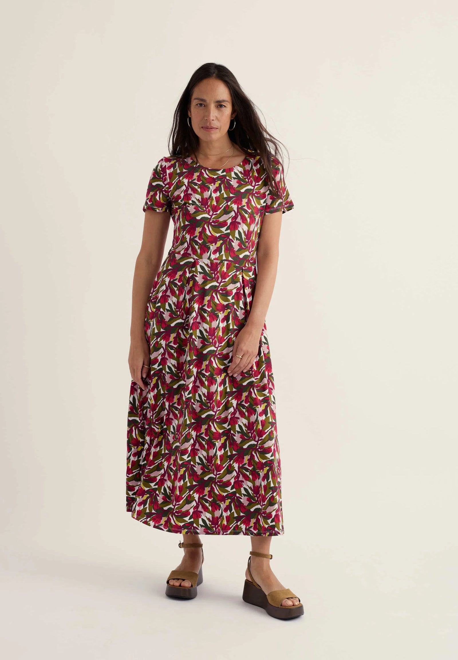 Seasalt Cornwall Veronica Dress in Abstract Protea Chalk