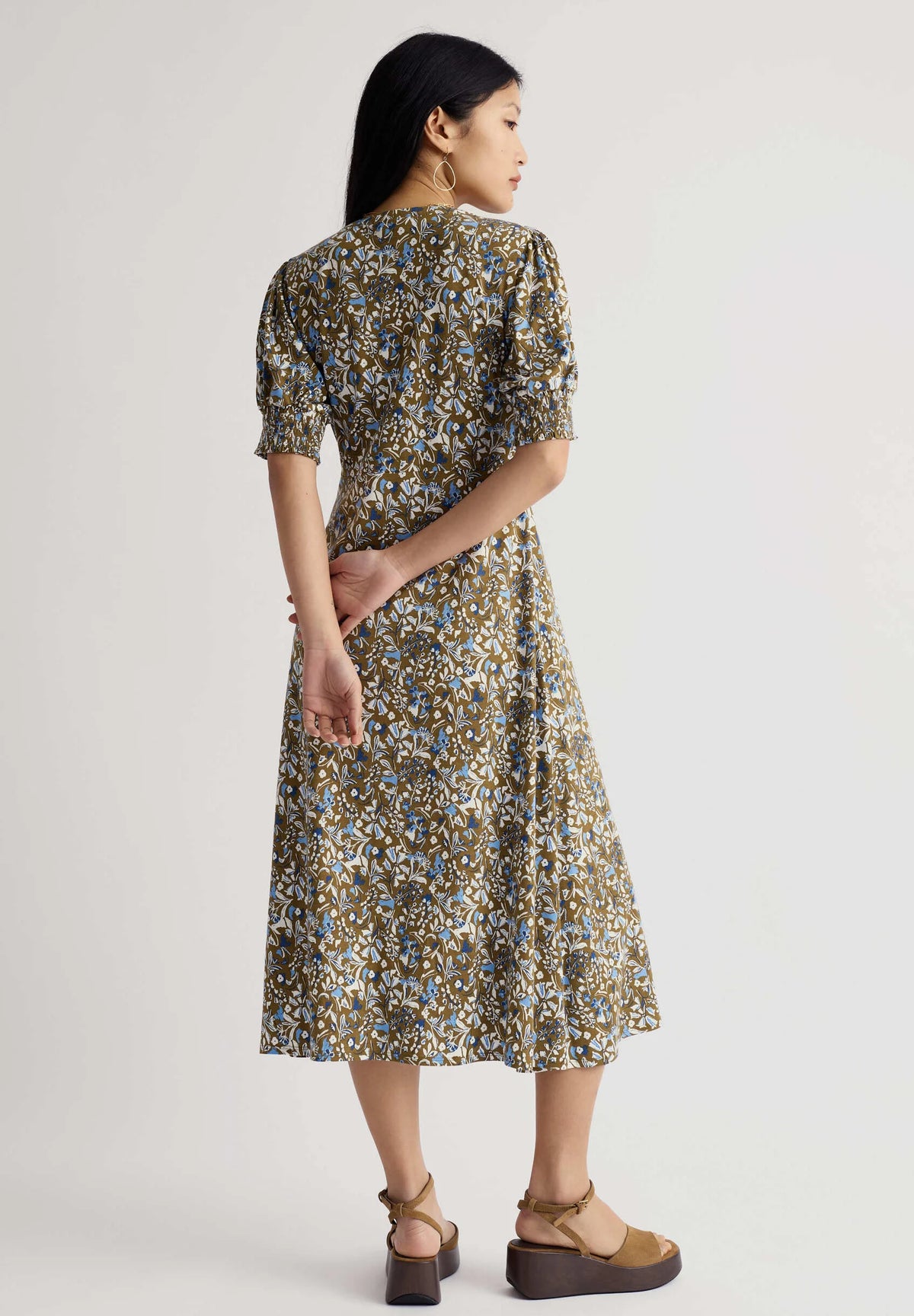 Seasalt Cornwall Fenil Dress in Woodland Floral Seagrass