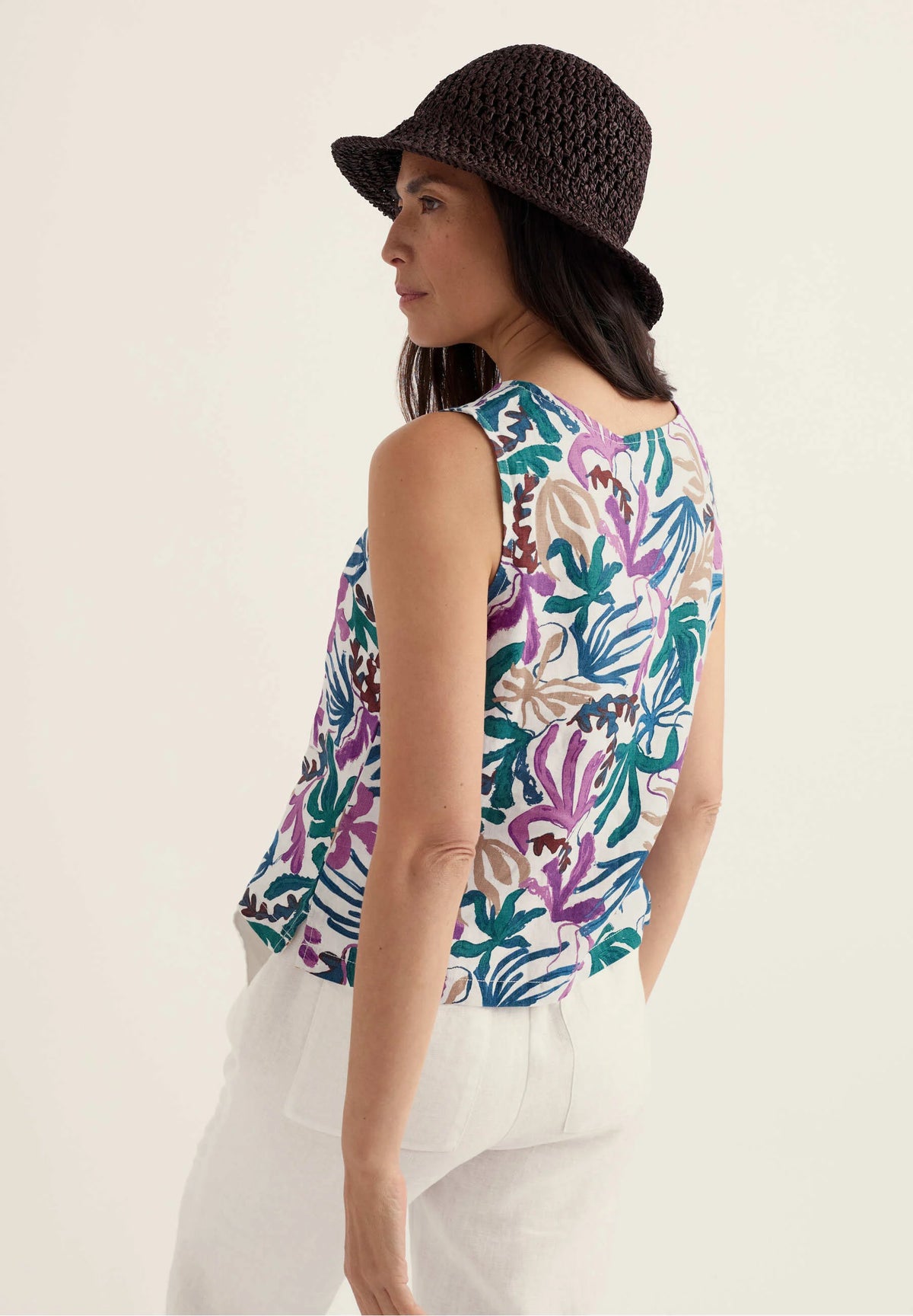 Seasalt Cornwall Colour Study Top in Inky Fronds Chalk Mix