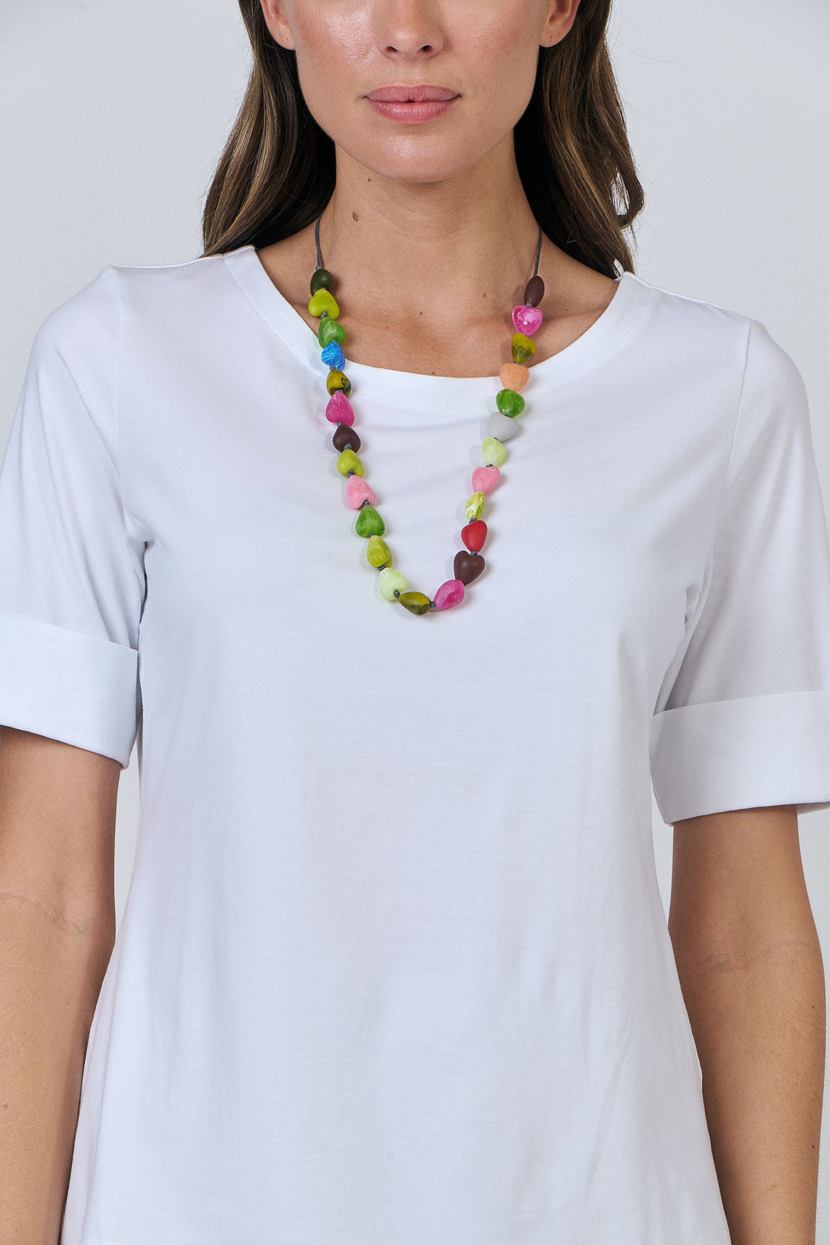 Namastai Candy Hearts Strand Necklace in Multi