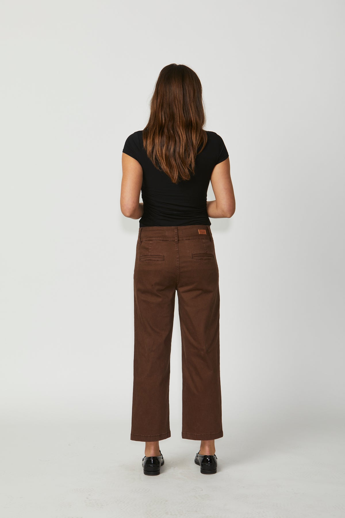 New London Jeans Christow Loose Leg Crop in Chocolate