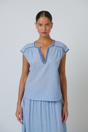 Namastai Marlow Top in Breeze