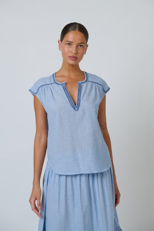 Namastai Marlow Top in Breeze