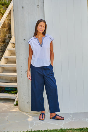 Namastai Drift Wide Leg Pant in Navy