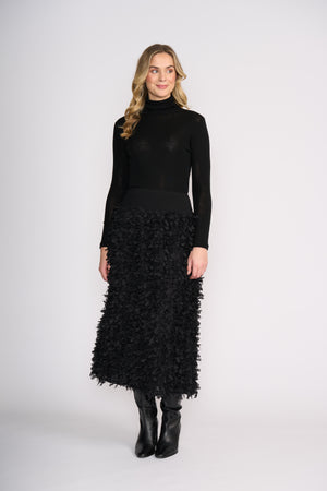 Foil Cygnet-ure Skirt in Black
