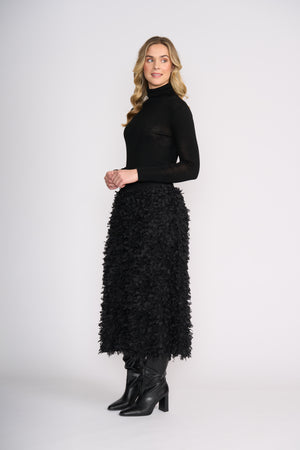 Foil Cygnet-ure Skirt in Black