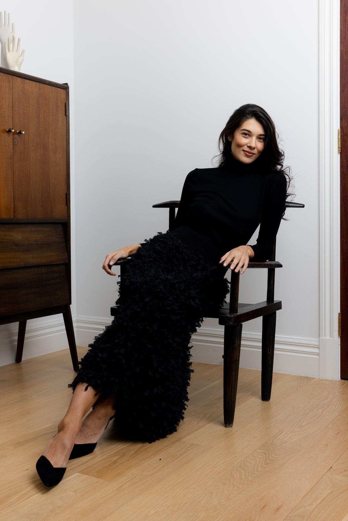 Foil Cygnet-ure Skirt in Black