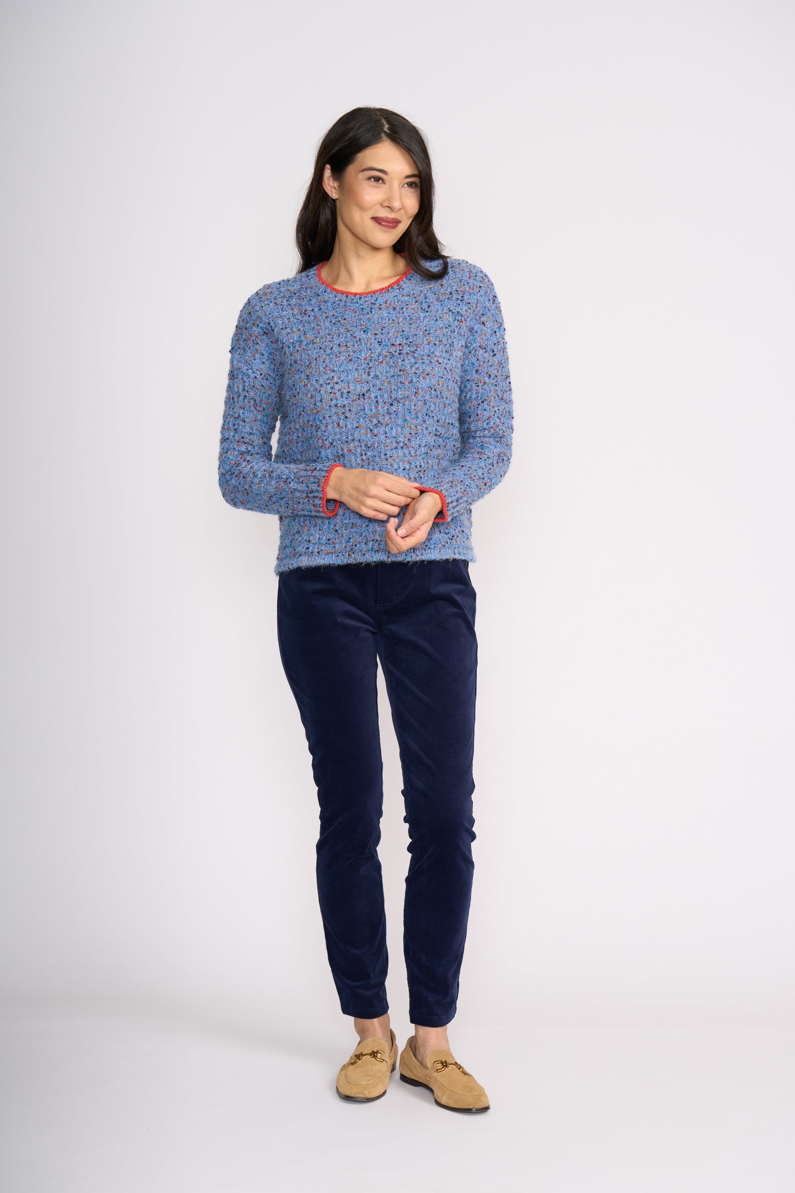Foil Tip Of Greatness Sweater in Blue Aura