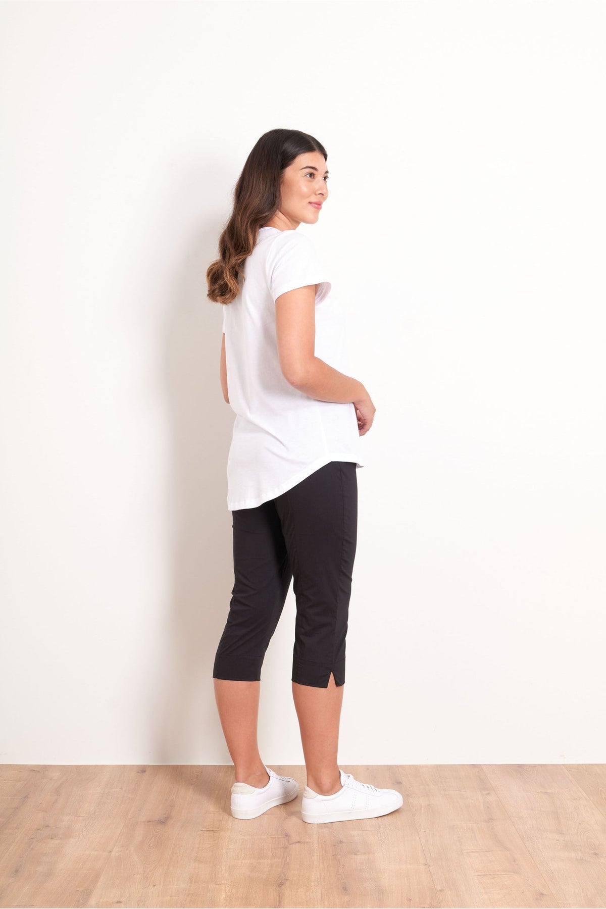 Foil Split ENZ Trapeze Pant in Black