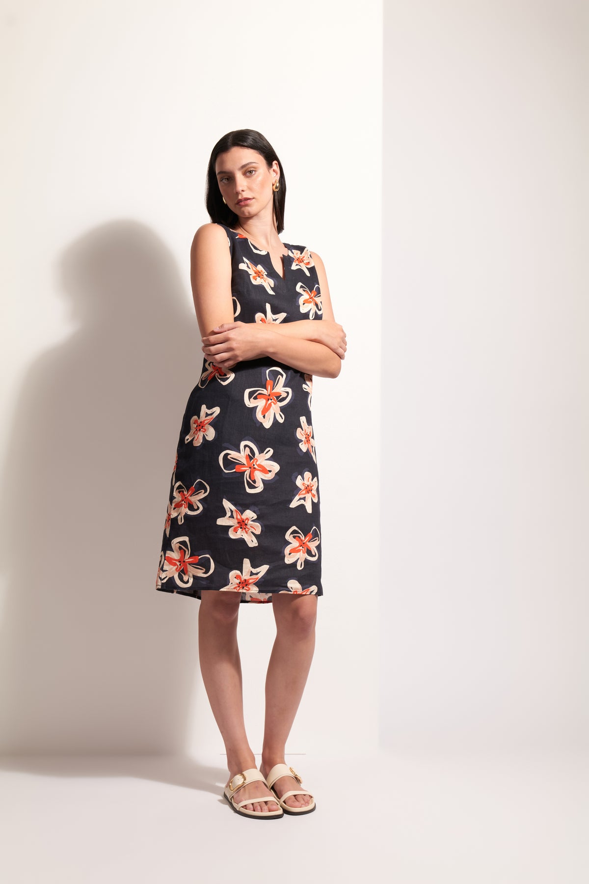 Foil Sun-Sational Dress in Flower Doodle