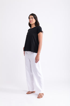 Foil Wide Variety Pant in White