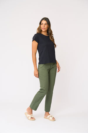Foil Gemini Trapeze Pant in Succulent