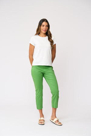 Foil Fuss Free Taper Trapeze Capri Pant in Le Palma