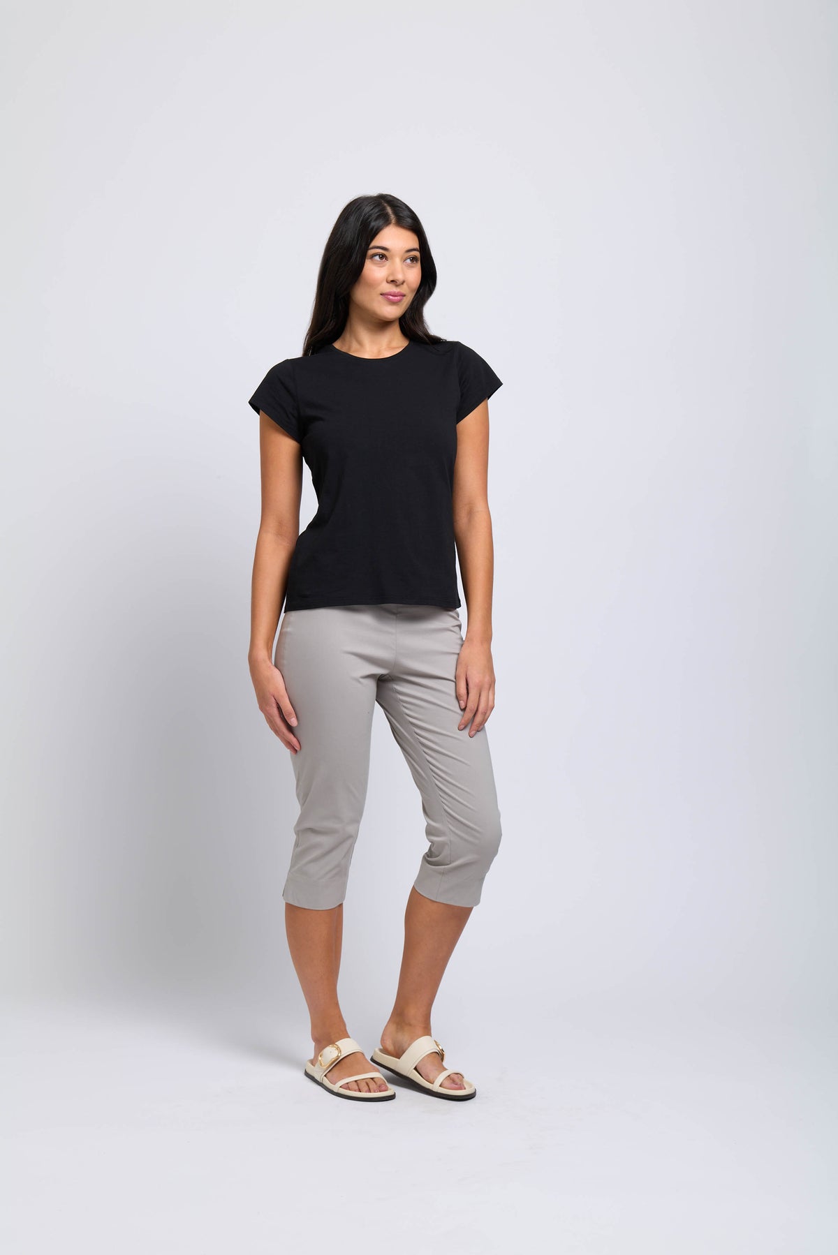 Foil Split ENZ Trapez Pant in Light Khaki