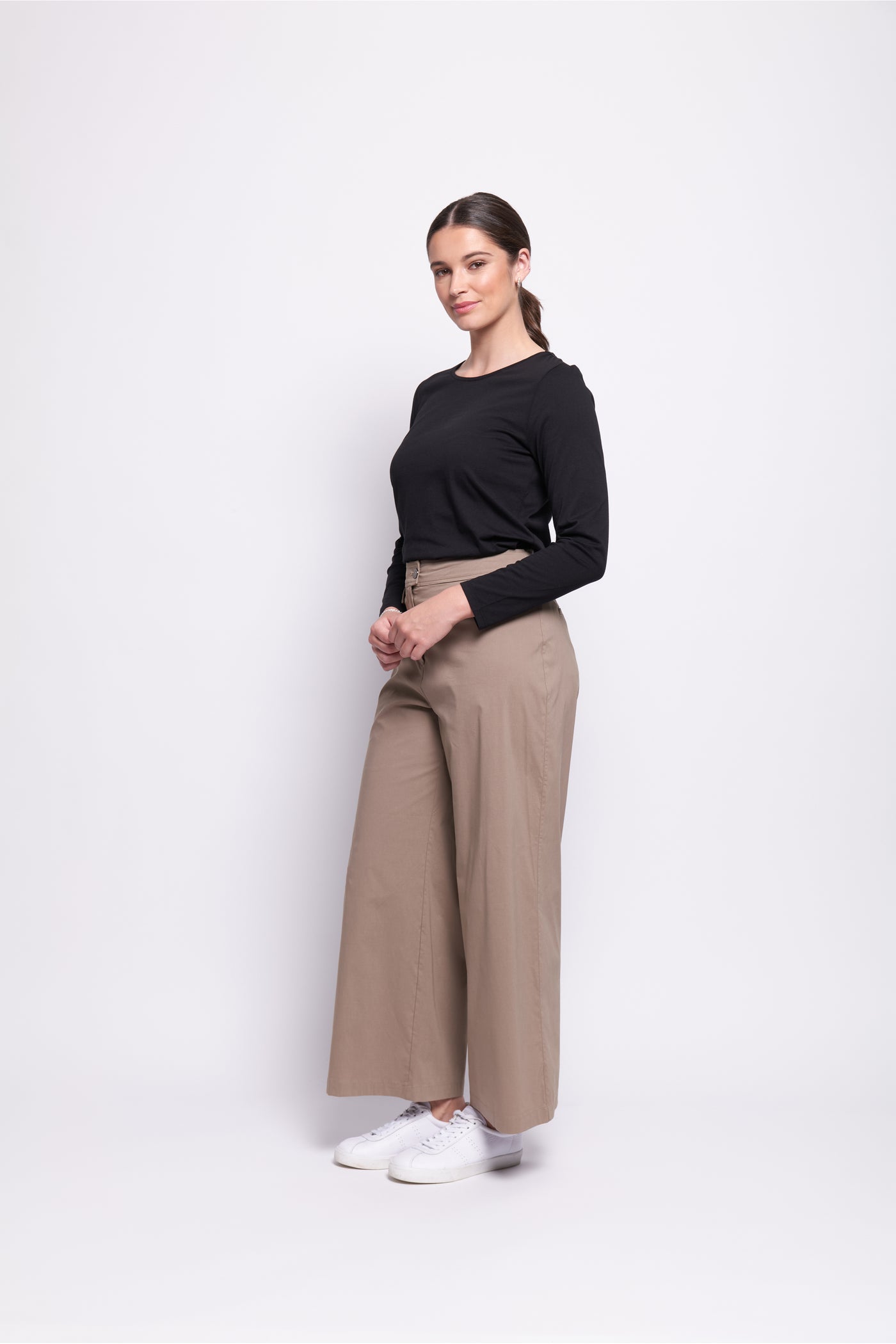 Foil Festival Cropped Pant White