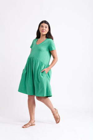 Foil New Girl Dress in Kelly Green