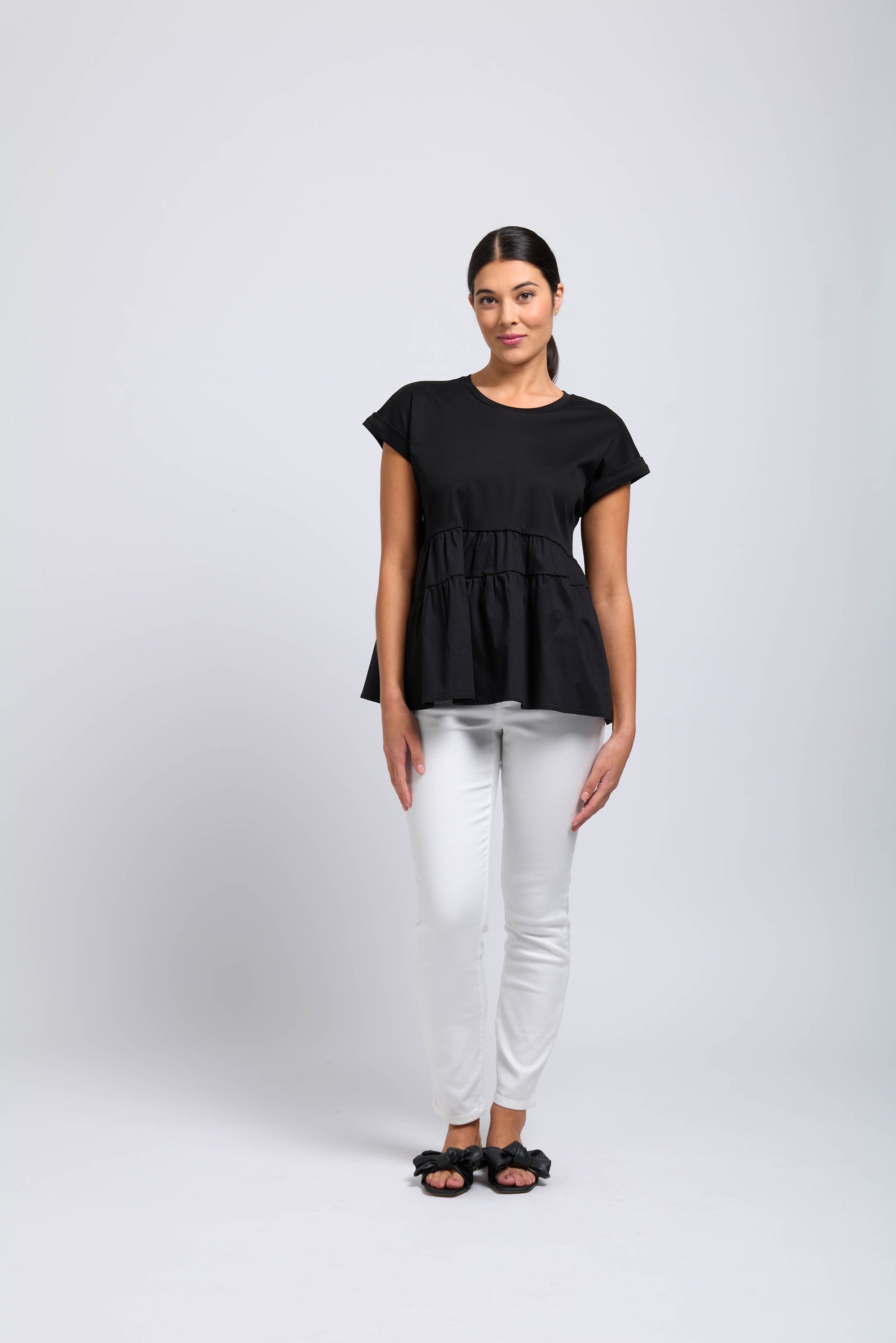 Foil Better Half Top in Black