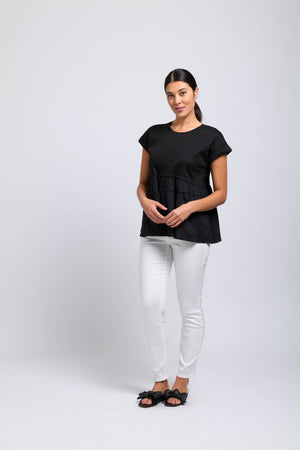 Foil Better Half Top in Black