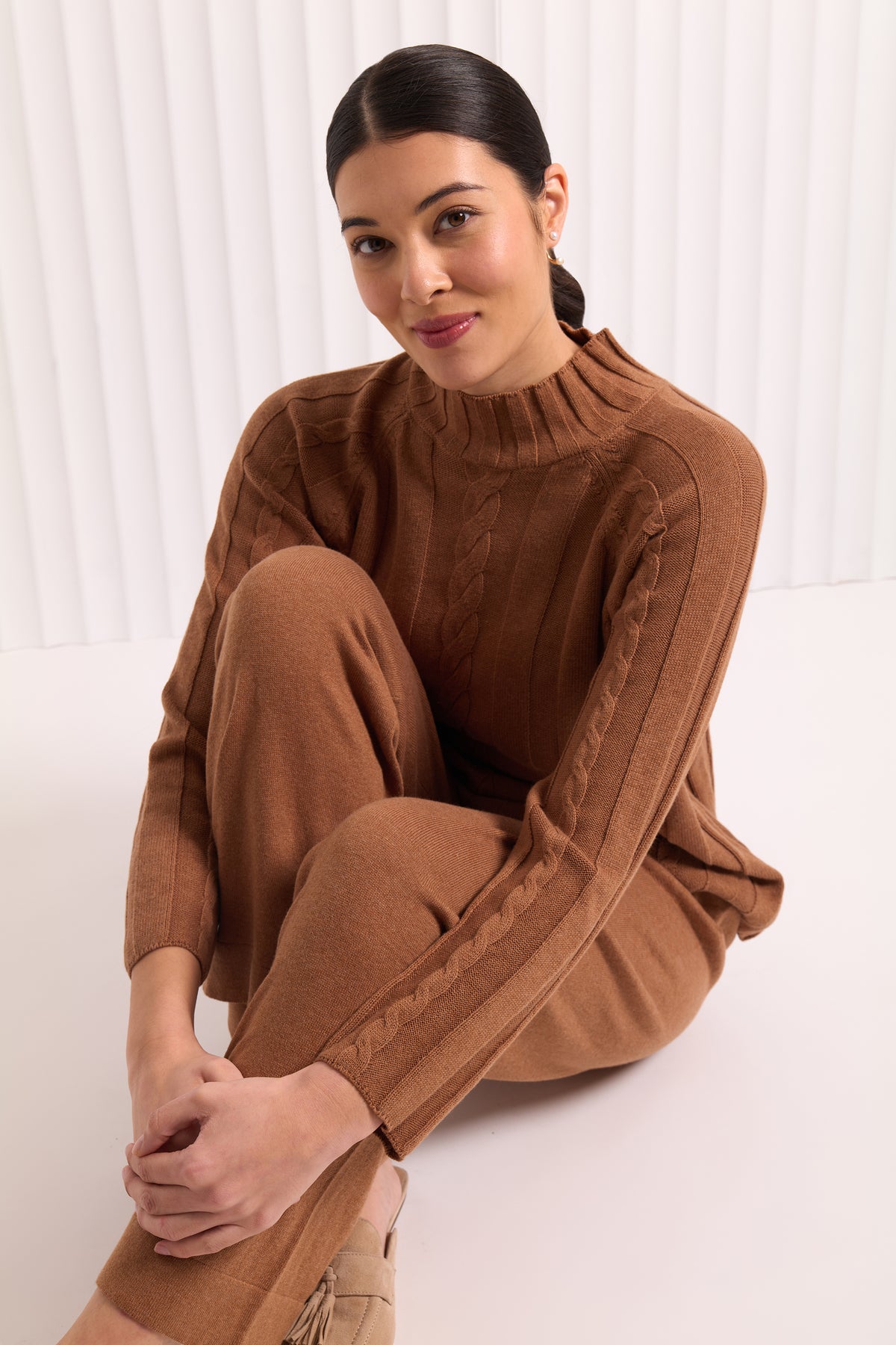 Foil Goddess Pant in Caramel