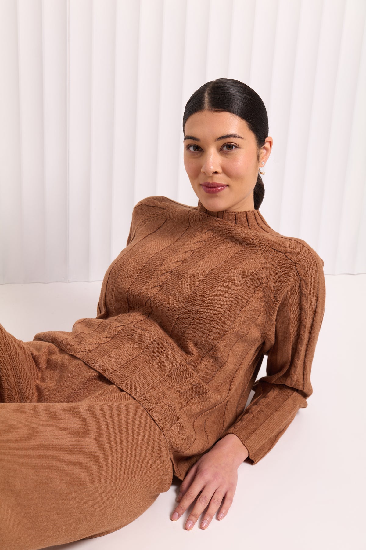 Foil Goddess Pant in Caramel