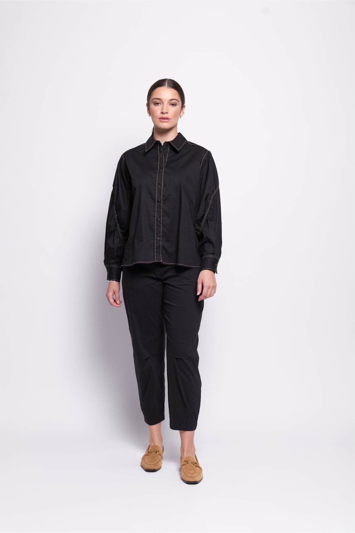 Foil Just Yoking Pant in Black